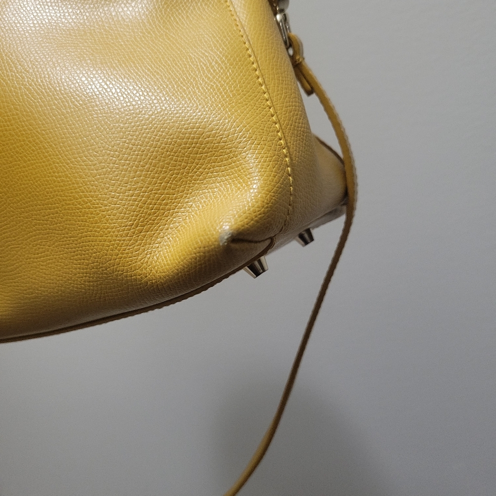Furla Leather Mustard Dual Strap Handbag With Crossbody Strap - Picture 13 of 16